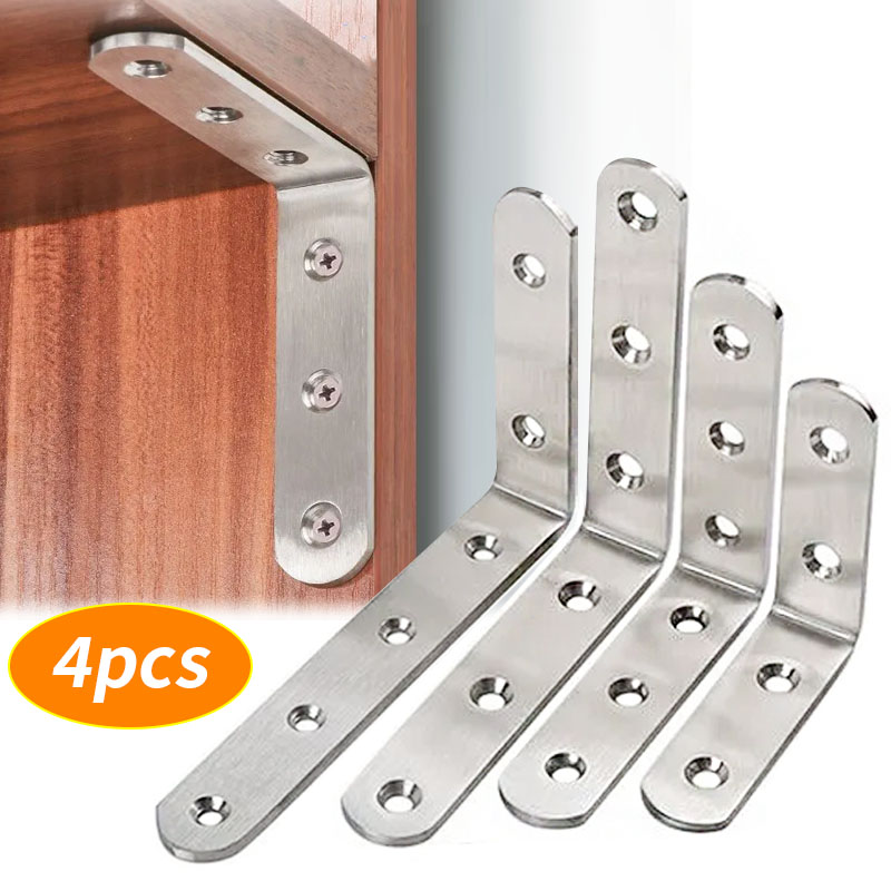 Used Furniture Hardware - 4 adet Dik Açılı Braketler, L