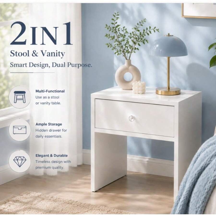 Furniture Hardware Kit - 2'si 1 Arada Depolama Taburesi ve