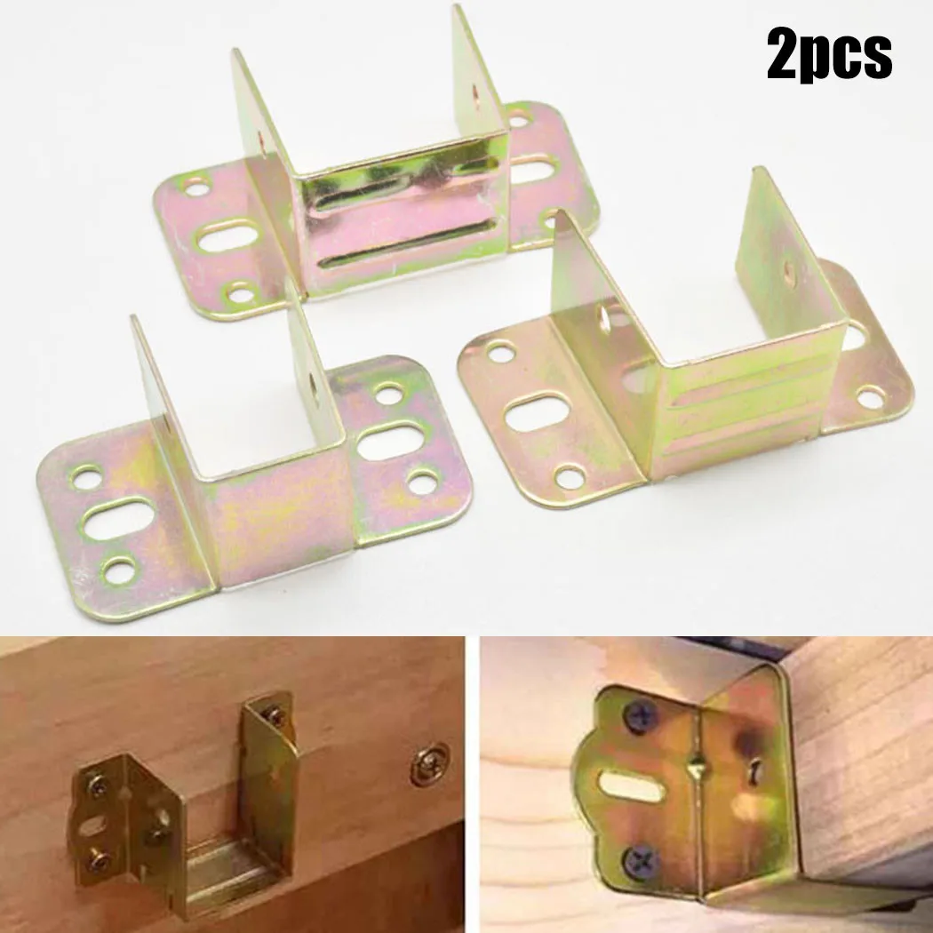 Furniture Hardware Replacement Parts - 2 adet U Şekilli Metal Yatak