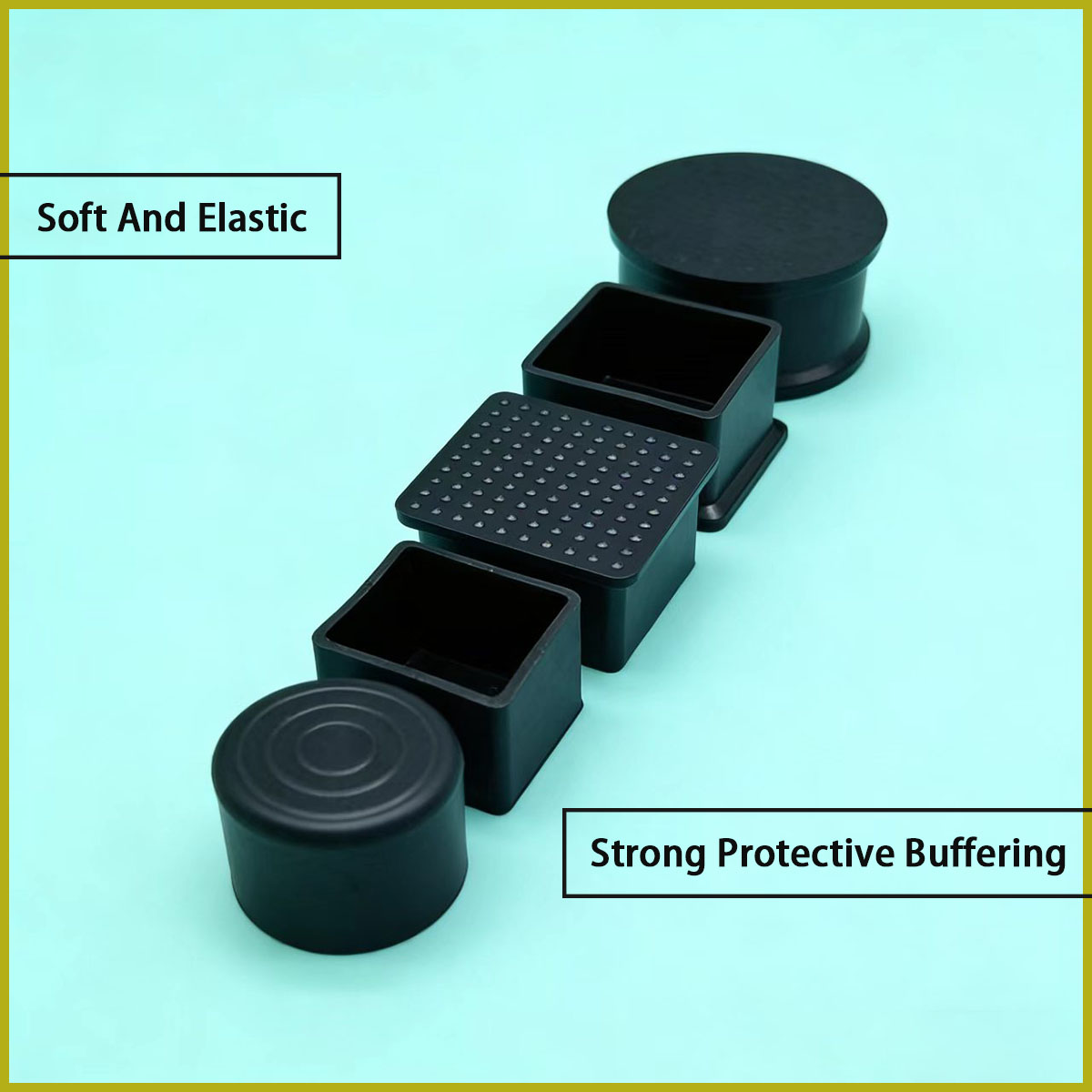 Kare/dairesel siyah PVC yumuşa - Used Furniture Hardware incelemesi ve fiyatı