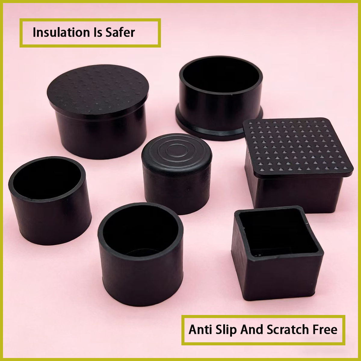 Kare/dairesel siyah PVC yumuşa - Used Furniture Hardware incelemesi ve fiyatı