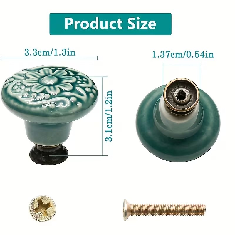 12 adet Seramik Dolap Topuzlar - Furniture Hardware Kit incelemesi ve fiyatı