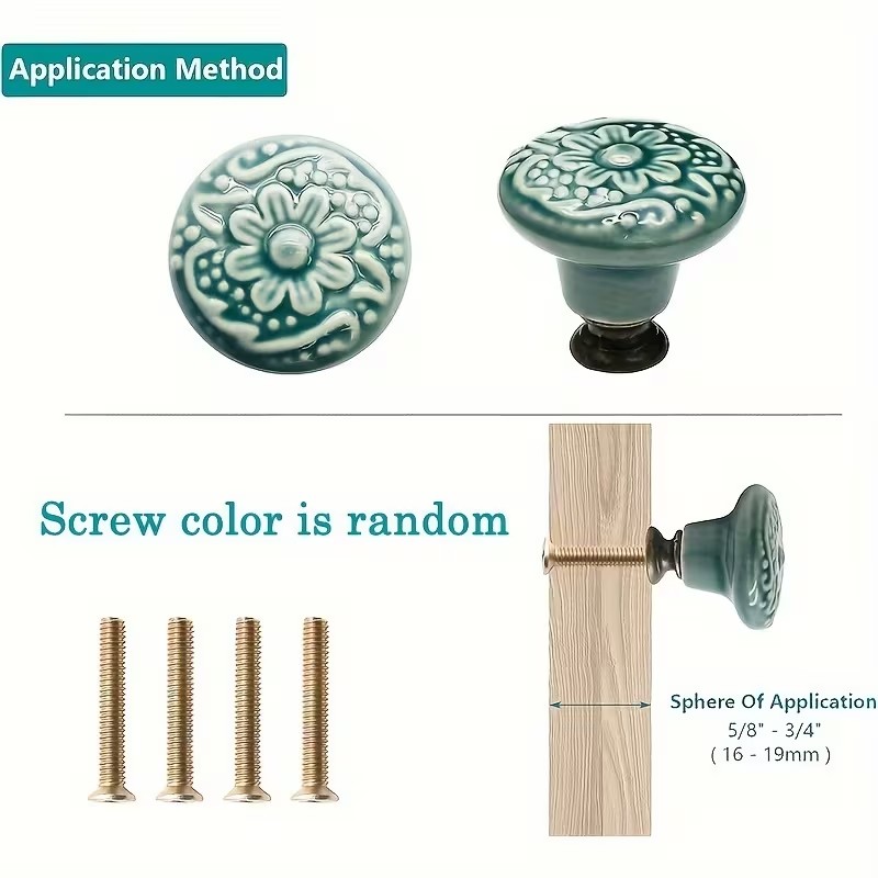 12 adet Seramik Dolap Topuzlar - Furniture Hardware Kit incelemesi ve fiyatı