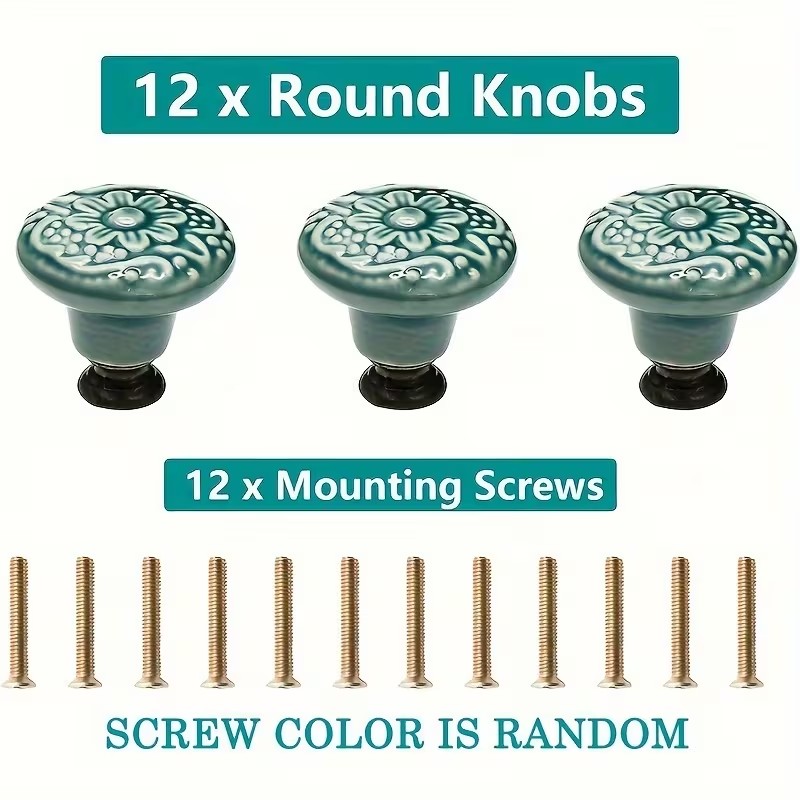 12 adet Seramik Dolap Topuzlar - Furniture Hardware Kit incelemesi ve fiyatı